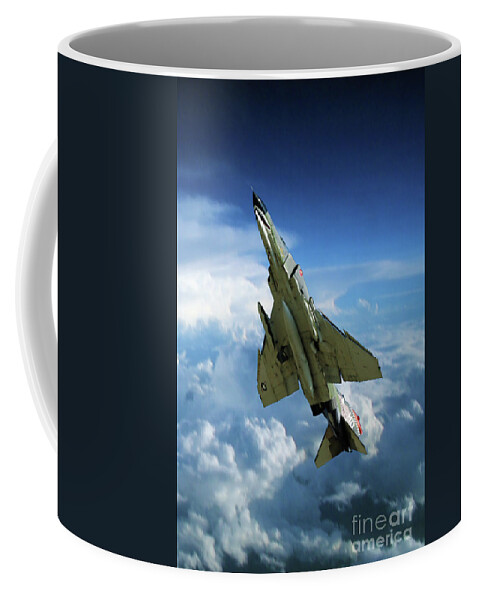 F-4 Coffee Mug featuring the digital art Phantom Power Out by Airpower Art
