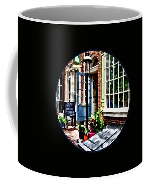 Philadelphia Coffee Mug featuring the photograph Philadelphia PA Coffeehouse by Susan Savad