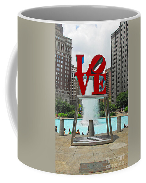 Philadelphia Coffee Mug featuring the photograph Philadelphia's Love Park by Cindy Manero