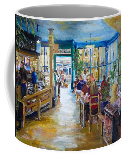 Philz Coffee Coffee Mug featuring the painting Philz Coffee San Francisco by Jack Skinner