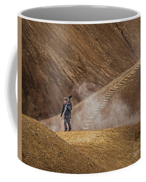 Iceland Coffee Mug featuring the photograph Photographers searching for composition V by Izet Kapetanovic