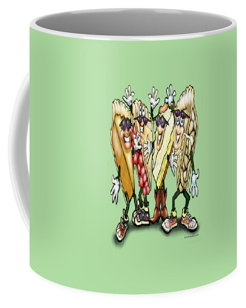 Pie Coffee Mug featuring the digital art Pie Party by Kevin Middleton