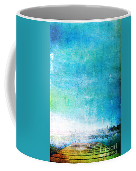 Fishing Coffee Mug featuring the digital art Pier by Francelle Theriot