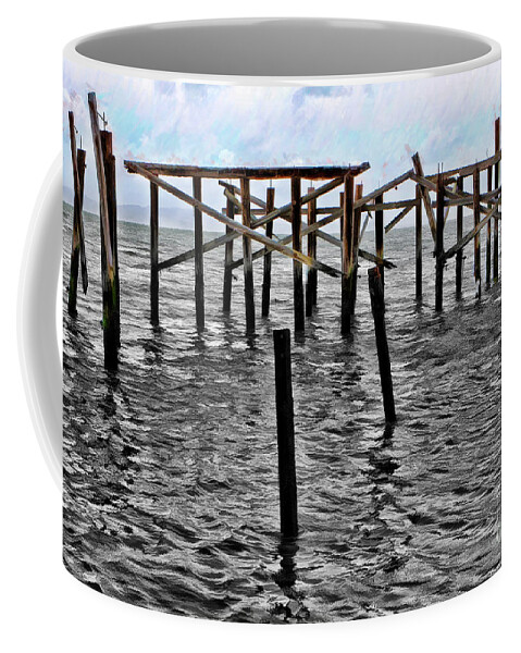  Coffee Mug featuring the photograph Pier's End  by Blake Richards