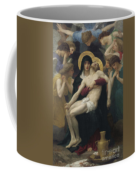 Pieta Coffee Mug featuring the painting Pieta by William Adolphe Bouguereau