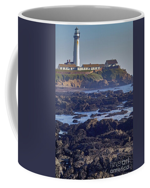Pigeon Point Coffee Mug featuring the photograph Pigeon Point Lighthouse Portrait California by Kimberly Blom-Roemer