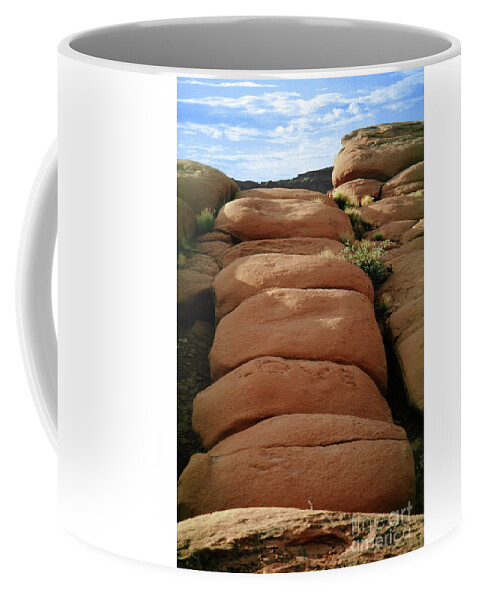 Layered Boulders Coffee Mug featuring the photograph Pile of Layered Rocks, pancakes, Arizona by Wernher Krutein