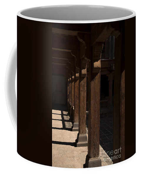 History Coffee Mug featuring the photograph Pillar shadow by Kiran Joshi