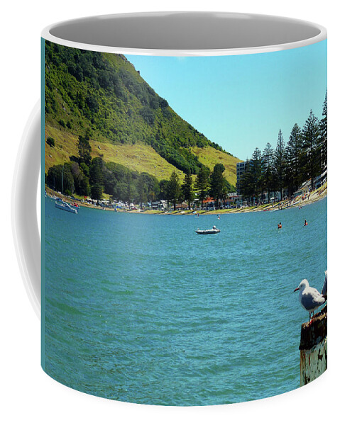 Pilot Bay Coffee Mug featuring the photograph Pilot Bay Beach 5 - Mt Maunganui Tauranga New Zealand by Selena Boron