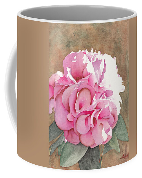 Pink Coffee Mug featuring the painting Pink Azalea by Ken Powers