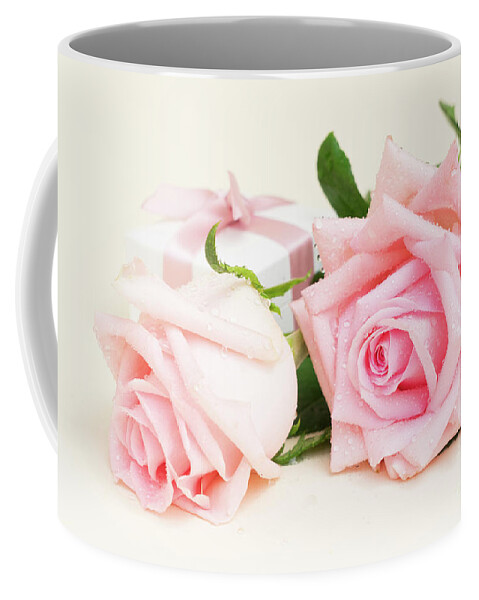 Rose Coffee Mug featuring the photograph Pink Gift by Anastasy Yarmolovich