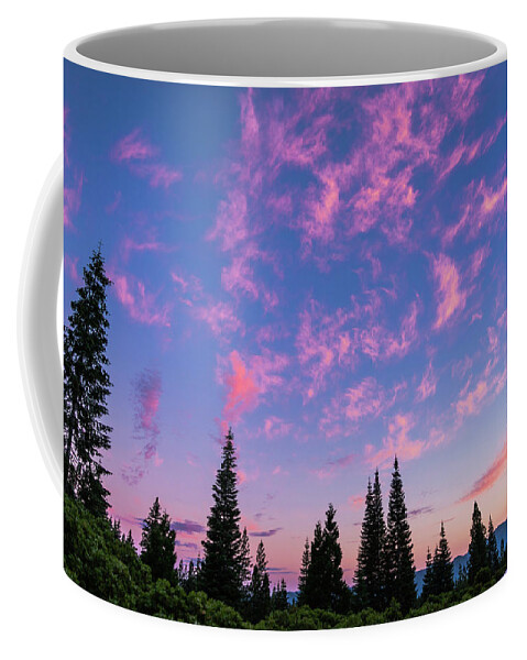 California Coffee Mug featuring the photograph Pink Cloud Sunset Mount Shasta California by Lawrence S Richardson Jr