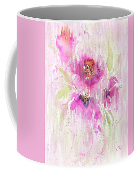 Watercolor Flowers Coffee Mug featuring the painting Power Puffs by Colleen Taylor