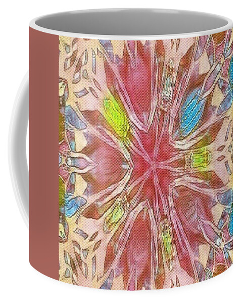 Pink Kaleidoscope Coffee Mug featuring the pastel Pink Kaleidoscope by Brenae Cochran