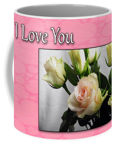 Heart Coffee Mug featuring the photograph Pink Rose for Valentine by Randi Grace Nilsberg
