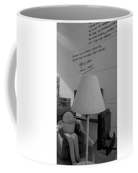 Roger Waters Coffee Mug featuring the photograph Pink Sitting In His Chair by Rob Hans