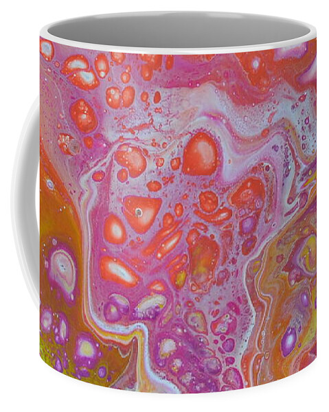 Acrylic Coffee Mug featuring the painting Pinky by Sandy Dusek