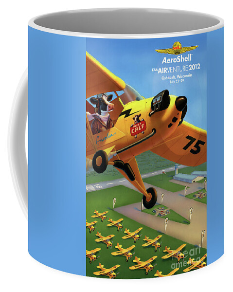 Piper Cub Plane Coffee Mug featuring the painting Piper AirCraft Poster by Robin Moline