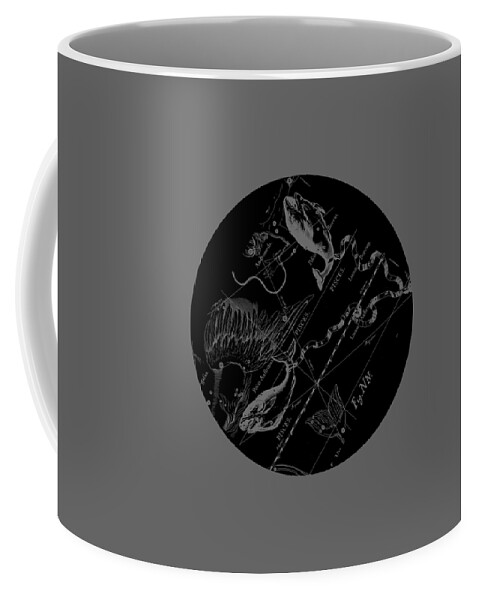 Pisces Coffee Mug featuring the digital art Pisces Zodiac Sign Hevelius Circa 1690 by Garaga Designs