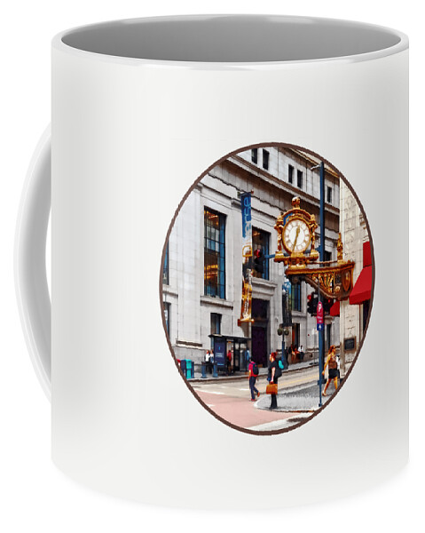 Pittsburgh Coffee Mug featuring the photograph Pittsburgh PA - Corner of Smithfield and Fifth by Susan Savad