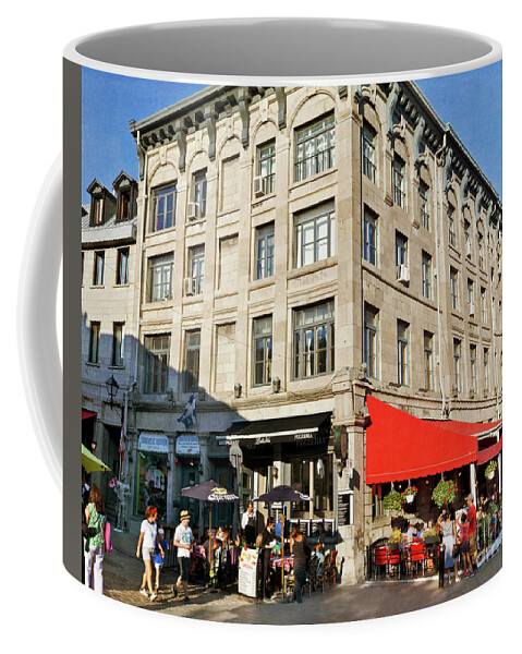 Montreal Coffee Mug featuring the photograph Place Jacques Cartier in Old Montreal by Maria Janicki