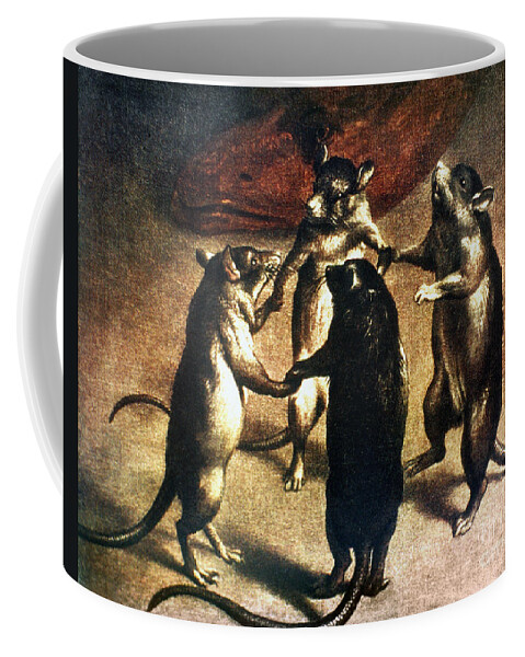 1800 Coffee Mug featuring the painting Dance Of The Rats by Granger