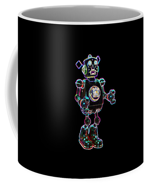 Robot Coffee Mug featuring the digital art Planet Robot by DB Artist