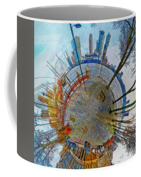 Panorama Coffee Mug featuring the photograph Planet Rotterdam by Frans Blok