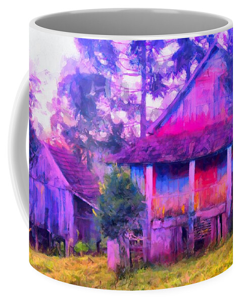 Plank Homes Coffee Mug featuring the digital art Plank Homes by Caito Junqueira