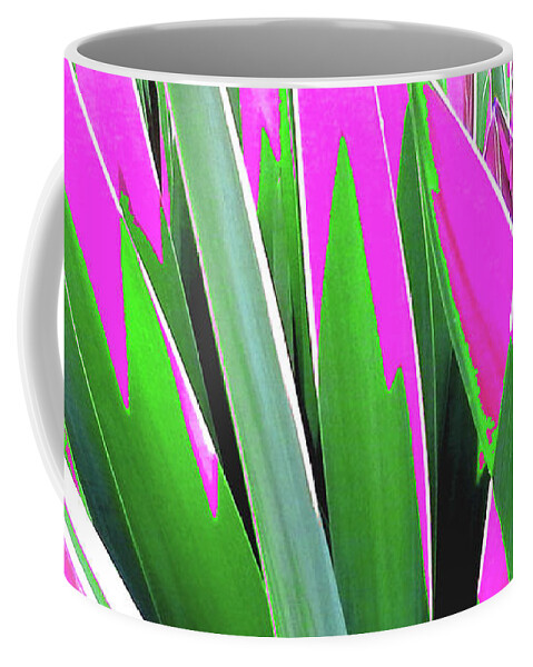 Nature Coffee Mug featuring the photograph Plant Burst - Pink by Rebecca Harman