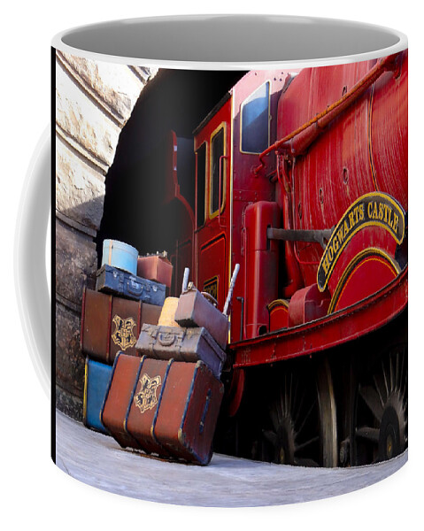 Train Coffee Mug featuring the photograph Platform Nine and Three Quarters by Julia Wilcox