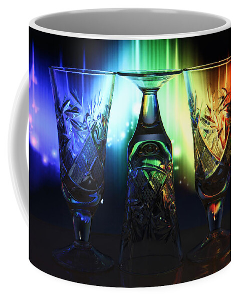 Glass Coffee Mug featuring the photograph Play of Glass and Colors by Natalia Otrakovskaya