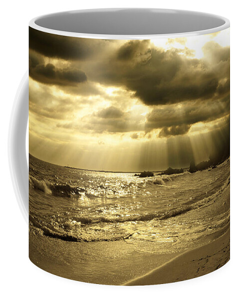 Beach Coffee Mug featuring the photograph Playa De Oro by Acropolis De Versailles