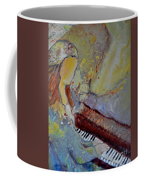 Piano Coffee Mug featuring the painting Playing By Heart by Deborah Nell