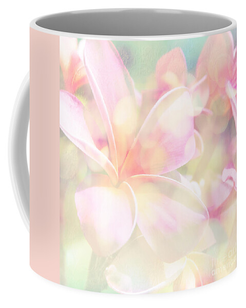 Pink Plumeria Blossoms Coffee Mug featuring the photograph Plumeria Pink Parfait by Sharon Mau