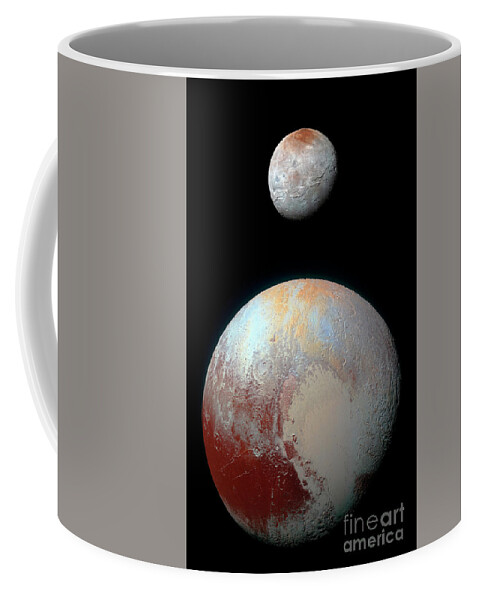 Nasa Coffee Mug featuring the photograph Pluto and Charon by Nicholas Burningham