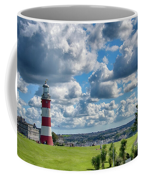 Plymouth Coffee Mug featuring the photograph Plymouth Hoe and Smeatons Tower by Chris Day