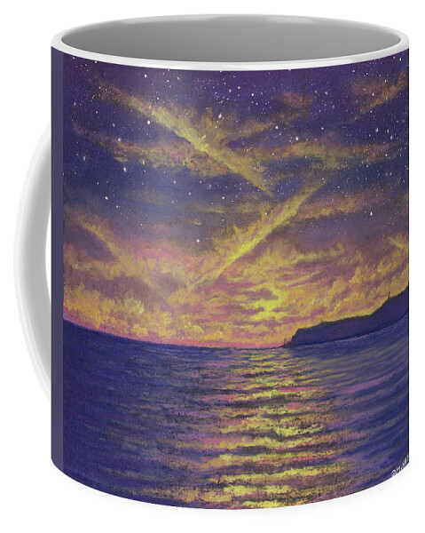 Point Coffee Mug featuring the pastel Point Loma Sunset 01 by Michael Heikkinen