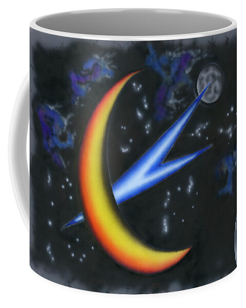 Abstract Coffee Mug featuring the painting Point Of Entry by Kenneth Clarke