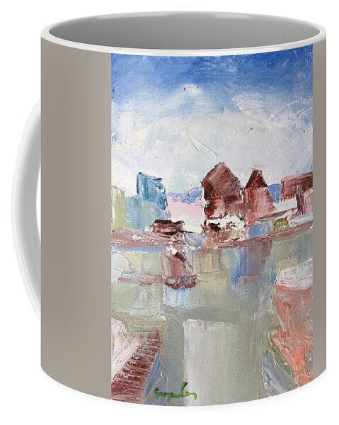 Palette Knife Coffee Mug featuring the painting Point San Pablo 2 by Suzanne Giuriati Cerny