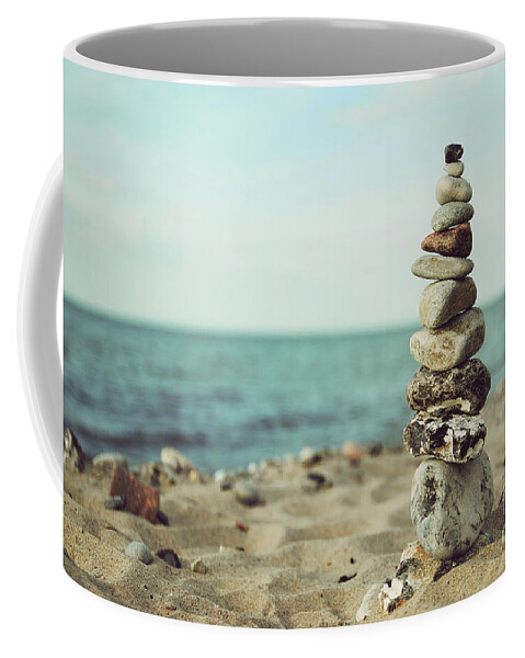 Stones Coffee Mug featuring the photograph Poised by Hannes Cmarits