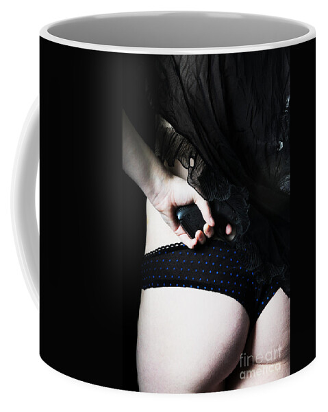Artistic Coffee Mug featuring the photograph Polka dots and Pistols by Robert WK Clark