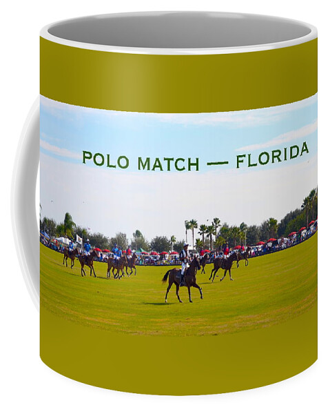 Polo Match Florida Coffee Mug featuring the digital art Polo Match Florida by Karen Francis