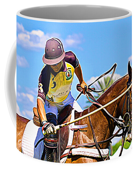 Alicegipsonphotographs Coffee Mug featuring the photograph Polo Swing by Alice Gipson