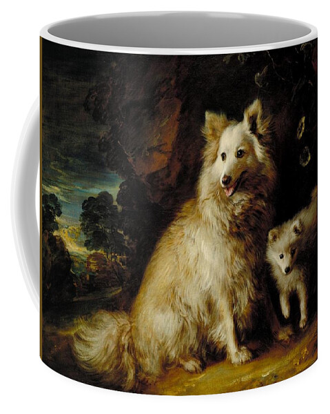 Thomas Gainsborough Coffee Mug featuring the painting Pomeranian Bitch and Puppy by Thomas Gainsborough