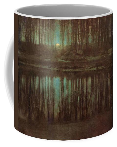 Edward Coffee Mug featuring the painting Pond Moonlight by Edward Steichen