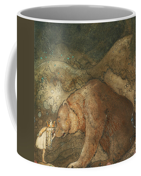 Swedish Art Coffee Mug featuring the painting Poor Little Basse by John Bauer