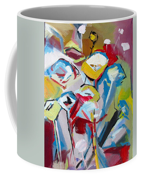 Florals Coffee Mug featuring the painting Poppies And Lunch by John Gholson
