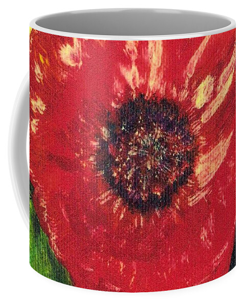 Poppy Coffee Mug featuring the painting Poppy by Deb Stroh-Larson