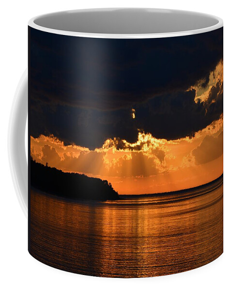 Sunset Coffee Mug featuring the photograph Porcupine Mountains Superior Sunset by Keith Stokes